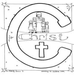 Coloring Page-C-Christ